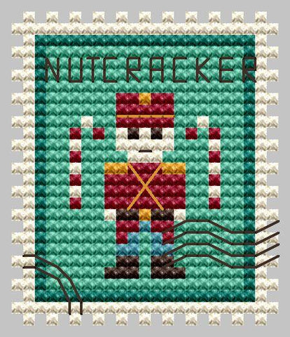 Nutcracker Soldier Postage Stamp - Cute Embroidery by Kate