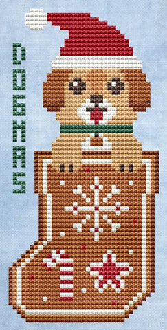 Dogmas Christmas Sock - Cute Embroidery by Kate