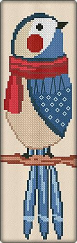 Winter Bird Bookmark - Alessandra Adelaide Needleworks