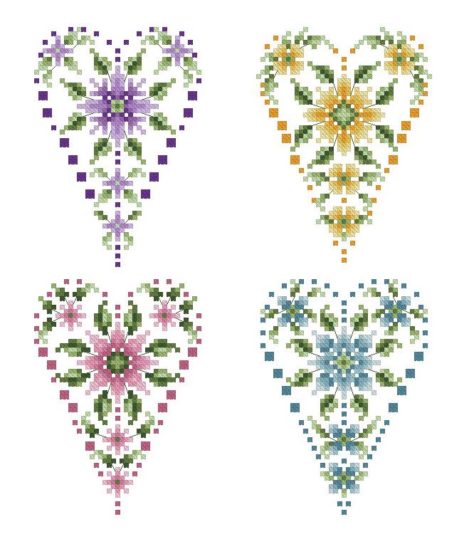 Floral Hearts - Kitty & Me Designs