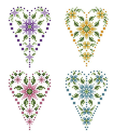 Floral Hearts - Kitty & Me Designs