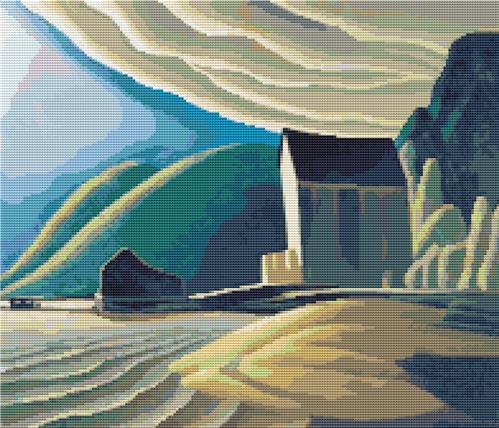 Ice House, Coldwell, Lake Superior By Lawren Harris - Art of Stitch, The
