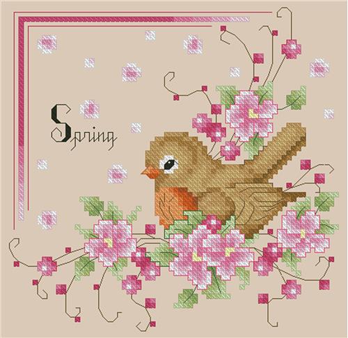Four Seasons Birds: Spring - Kitty & Me Designs
