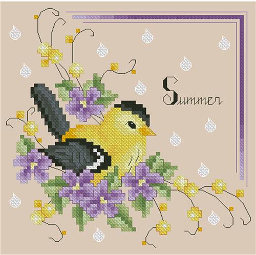 Four Seasons Birds: Summer - Kitty & Me Designs