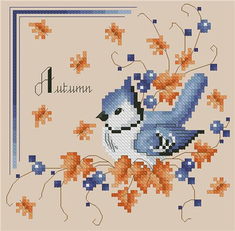 Four Seasons Birds: Autumn - Kitty & Me Designs