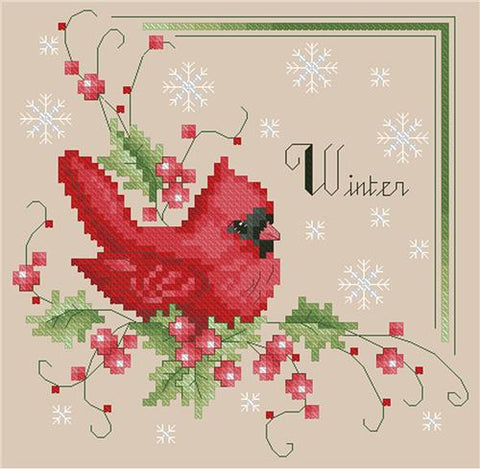 Four Seasons Birds: Winter - Kitty & Me Designs
