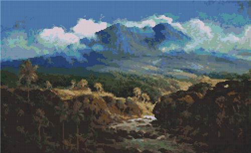 Indonesian Landscape By Abdullah Suriosubroto - Art of Stitch, The