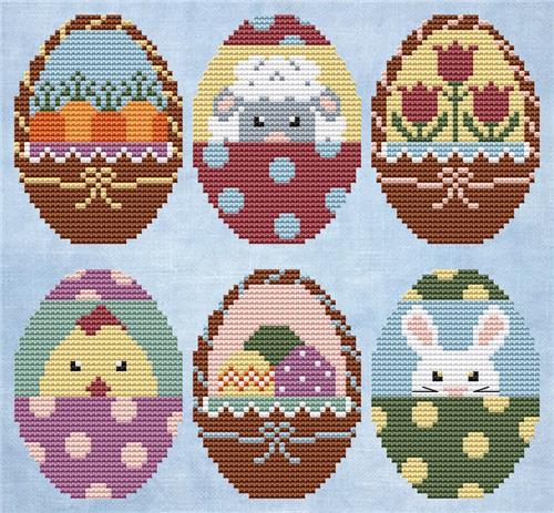 Easter Eggs - Cute Embroidery by Kate