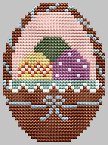 Easter Basket Eggs - Cute Embroidery by Kate