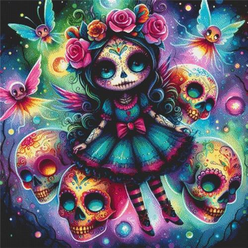 Sugar Skull Fairy - White Willow Stitching