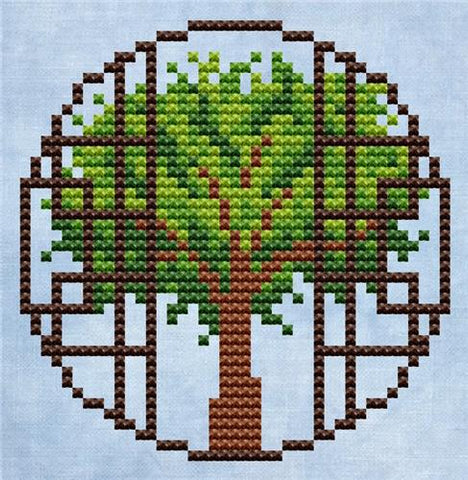 Summer Tree - Cute Embroidery by Kate