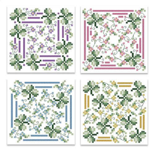 Shamrock Biscornu Ornaments - Kitty & Me Designs