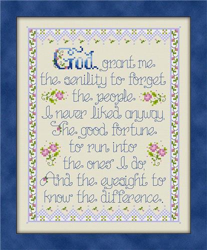 Senility Prayer - Joan Elliott Designs