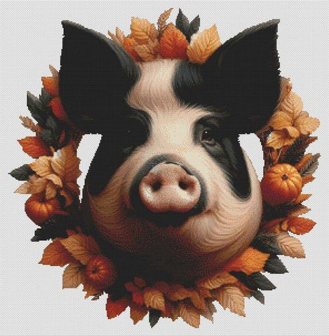 Autumn Pig - White Willow Stitching