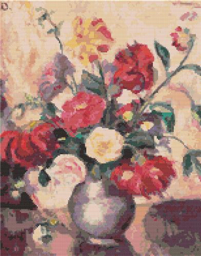 Vase With Peonies - Art of Stitch, The