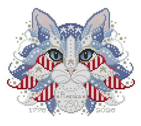 Colorful Cats: July America 250 - Kitty & Me Designs