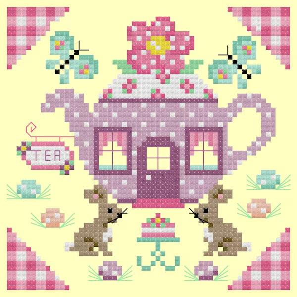 Bunny Trail Tea Room - Sugar Stitches Design