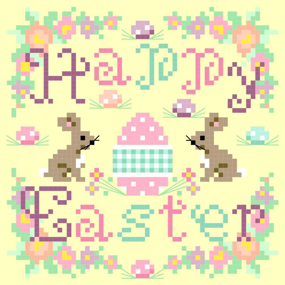 Bunny Trail Happy Easter - Sugar Stitches Design