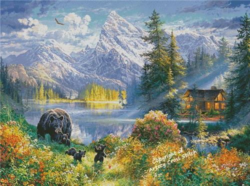 Mountain Morning (Large) - Artecy Cross Stitch