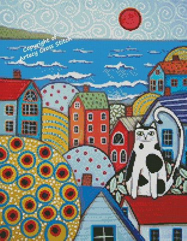 Mini Seaside Cat - Artecy Cross Stitch