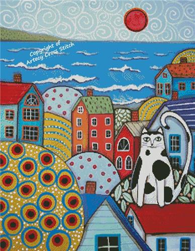 Seaside Cat - Artecy Cross Stitch