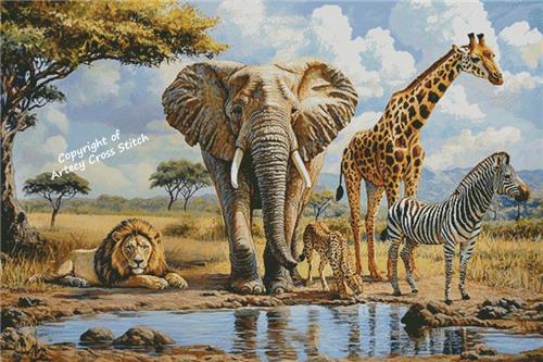 African Animals (Large) - Artecy Cross Stitch