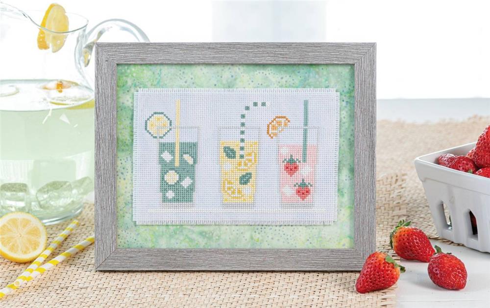 Summer Drinks - Cute Embroidery by Kate