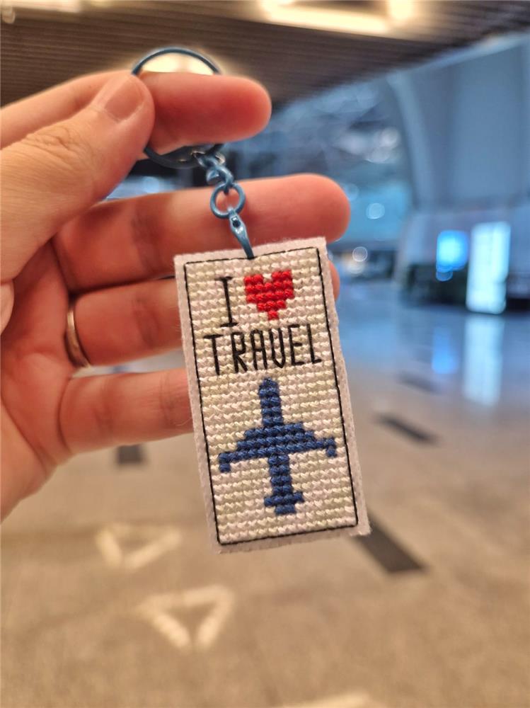 Love Travel Tag - Cute Embroidery by Kate