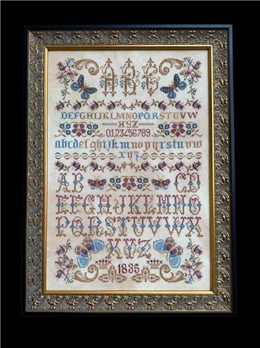 Butterflies, Flowers And Letters Sampler - Twin Peak Primitives