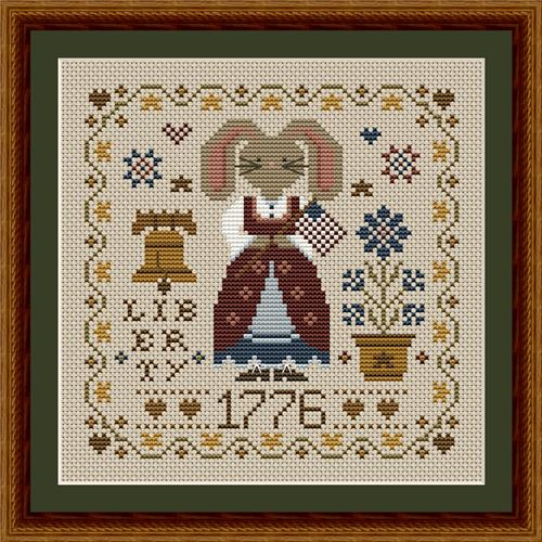 Patriotic 1776 Bunny - Happiness Is  HeartMade