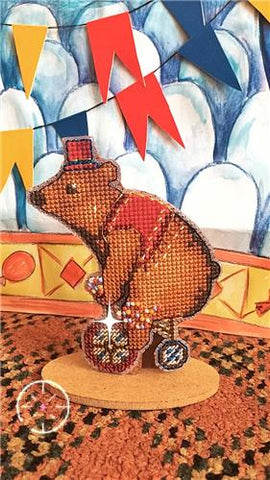 Circus Bear - Cute Embroidery by Kate