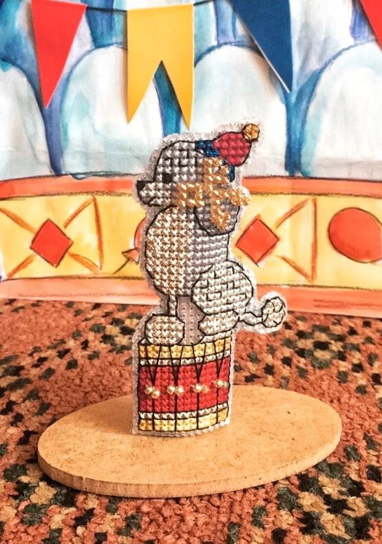 Circus Poodle - Cute Embroidery by Kate