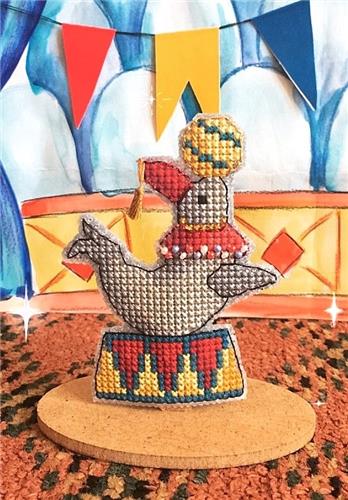 Circus Seal - Cute Embroidery by Kate