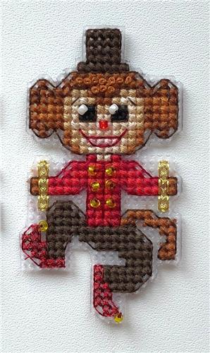 Circus Monkey - Cute Embroidery by Kate