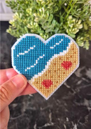 Sea Heart - Cute Embroidery by Kate