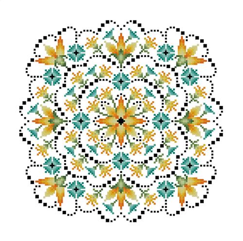 Colorful Mandalas: Fire Flowers - Kitty & Me Designs