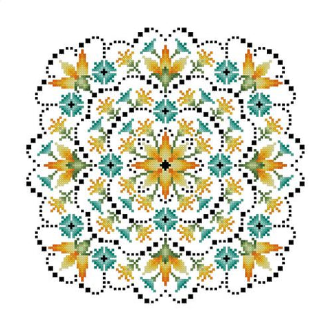 Colorful Mandalas: Fire Flowers - Kitty & Me Designs
