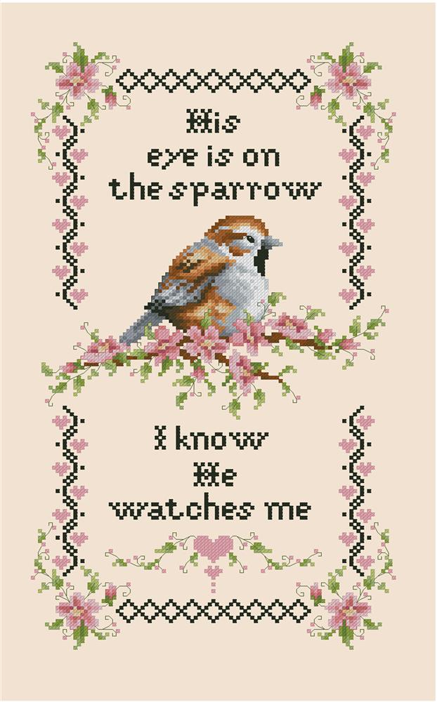 His Eye Is On The Sparrow - Kitty & Me Designs