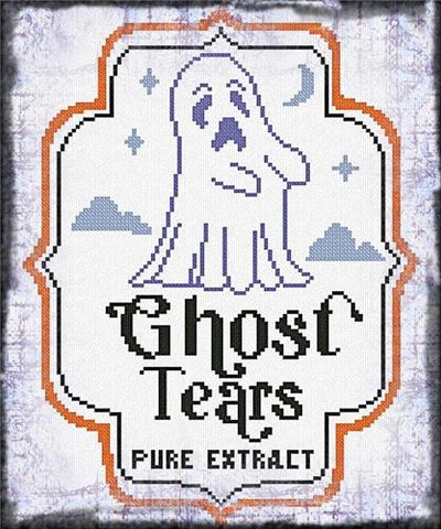 Halloween Label: Ghost Tears - Alessandra Adelaide Needleworks
