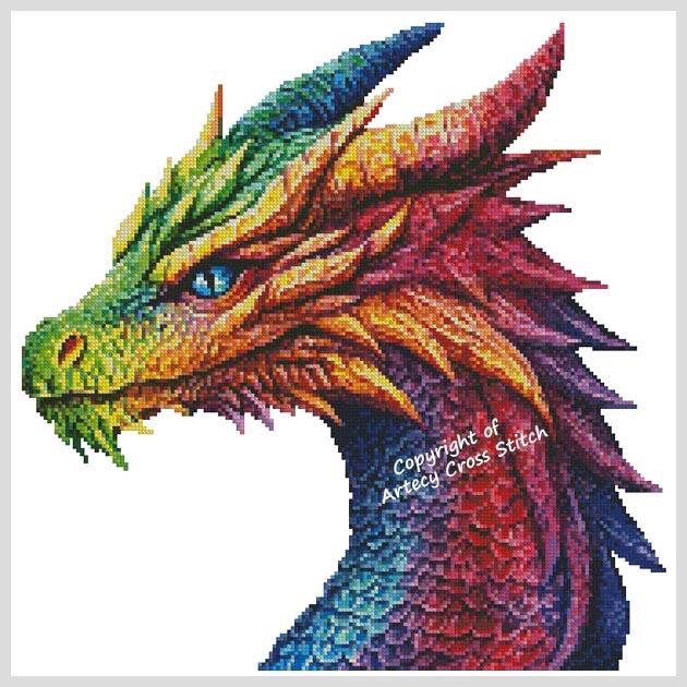 Little Rainbow Dragon 2 - Artecy Cross Stitch