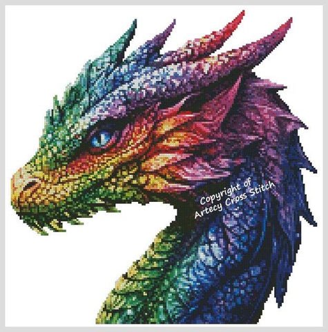 Little Rainbow Dragon 4 - Artecy Cross Stitch