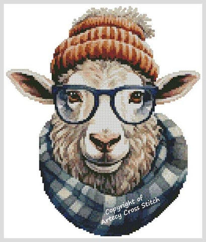 Hipster Sheep - Artecy Cross Stitch