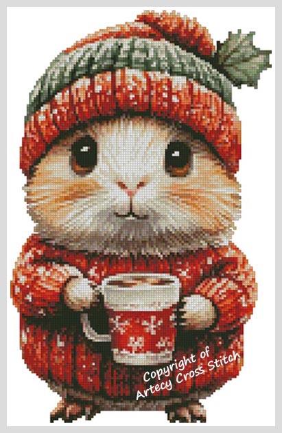 Winter Guinea Pig 2 - Artecy Cross Stitch