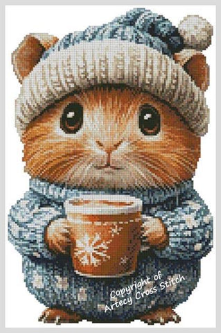 Winter Guinea Pig 3 - Artecy Cross Stitch