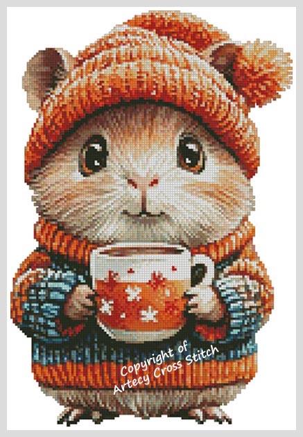 Winter Guinea Pig 4 - Artecy Cross Stitch