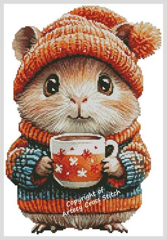 Winter Guinea Pig 4 - Artecy Cross Stitch