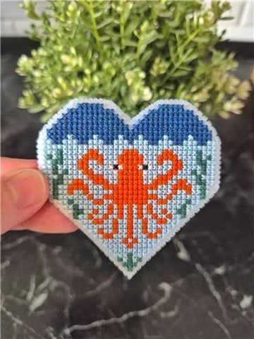 Ocean Heart - Cute Embroidery by Kate