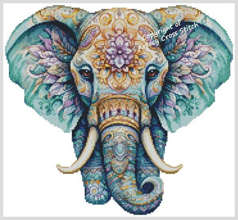 Elephant Mandala 1 - Artecy Cross Stitch