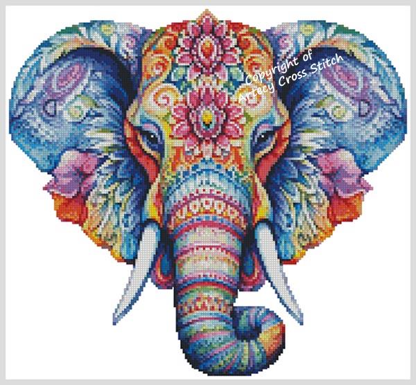 Elephant Mandala 3 - Artecy Cross Stitch