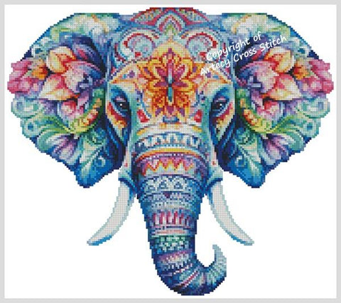Elephant Mandala 4 - Artecy Cross Stitch